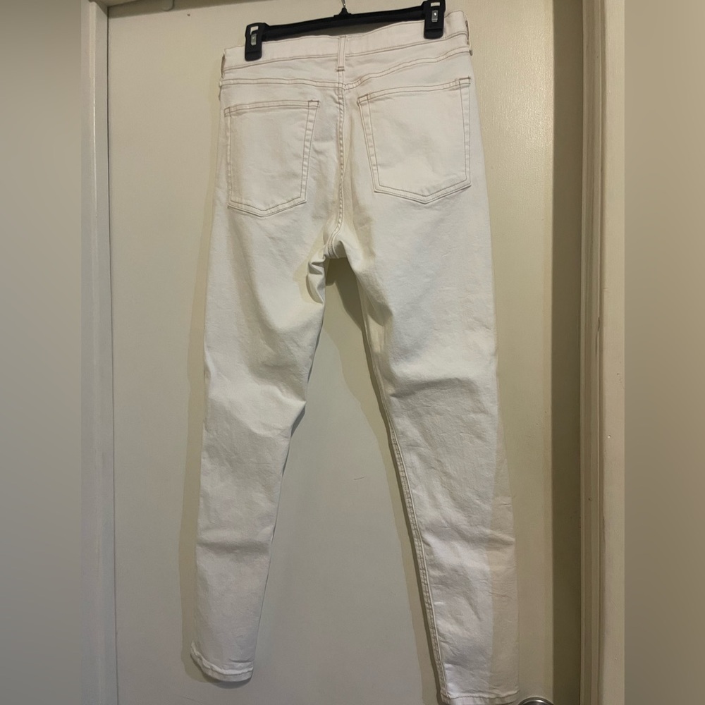 white denim pants topshop size l w 32‎ / 81 cm long - Picture 6 of 15